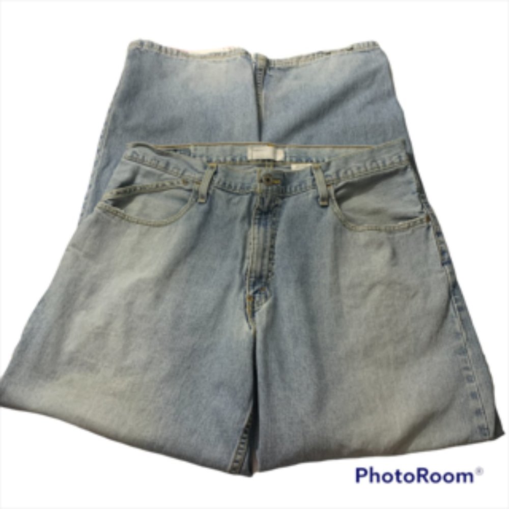 Levis Silver Tab Womens Baggy Denim Jeans zip up fly 36 X 34 - Picture 4 of 12